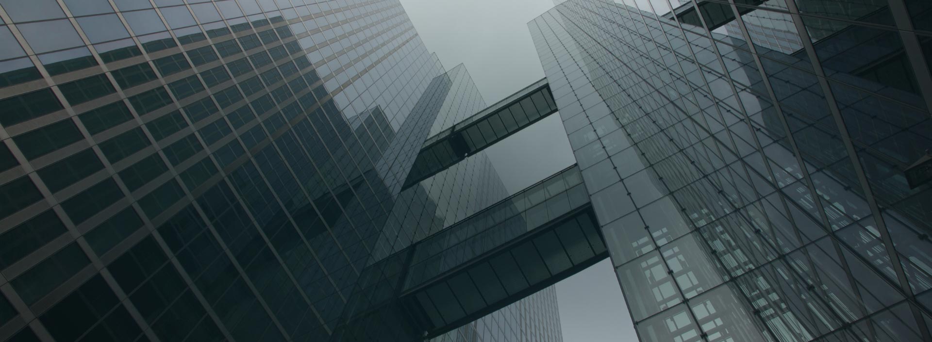 Image of two building shot from below